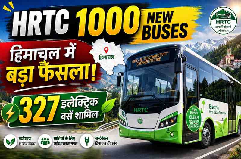 HRTC 1000 New Buses electric fleet Himachal Pradesh