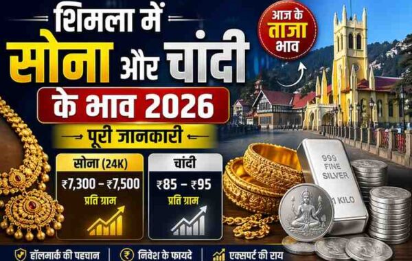 शिमला में सोना और चांदी के भाव 2026 – पूरी विस्तृत जानकारी