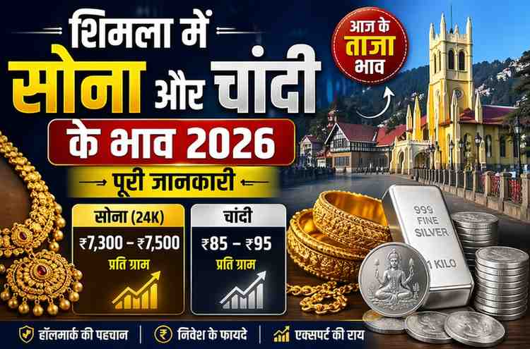 शिमला में सोना और चांदी के भाव