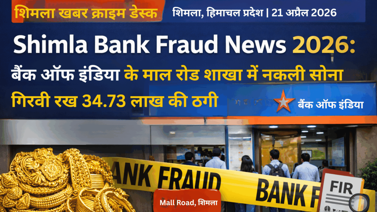 shimla bank fraud news 2026 fake gold loan bank of india mal road