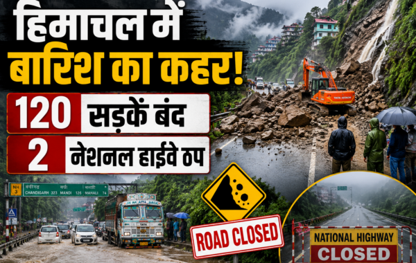 Himachal Weather: बारिश-भूस्खलन से 120 सड़कें बंद, दो नेशनल हाईवे ठप