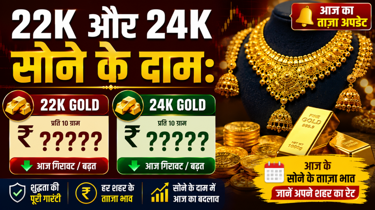 22K और 24K सोने के दाम