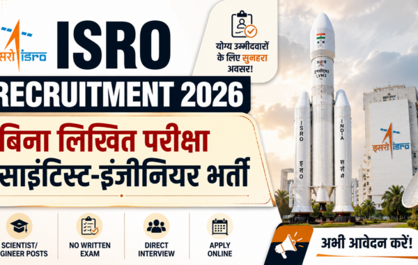 ISRO Recruitment 2026: बिना लिखित परीक्षा साइंटिस्ट-इंजीनियर भर्ती