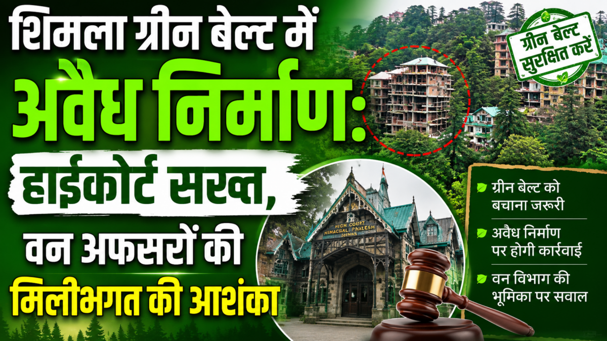 शिमला ग्रीन बेल्ट में अवैध निर्माण