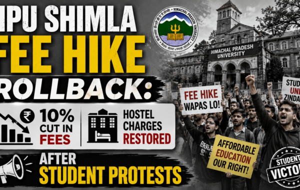 HPU Shimla Fee Hike Rollback: 10% Cut in Fees, Hostel Charges Restored After Student Protests