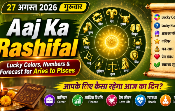 Aaj Ka Rashifal 27 August 2026: Lucky Colors, Numbers & Forecast for Aries to Pisces