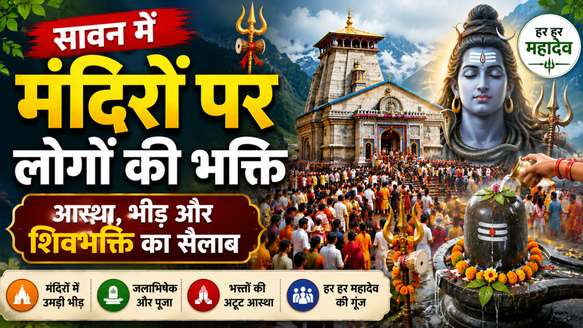 सावन में मंदिरों पर लोगों की भक्ति