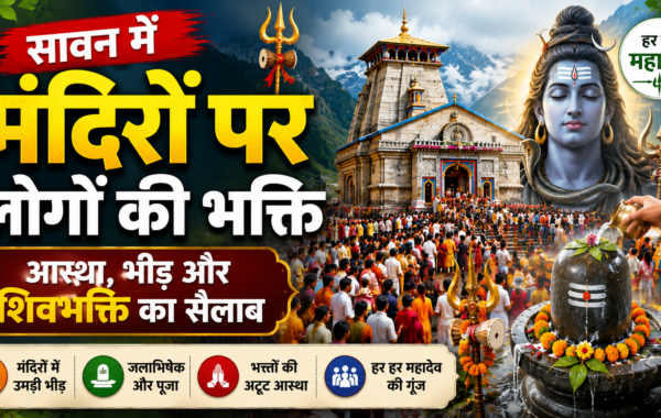 सावन में मंदिरों पर लोगों की भक्ति: