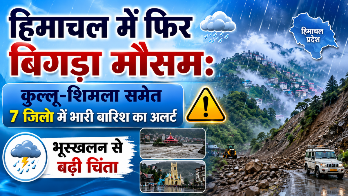 हिमाचल में फिर बिगड़ा मौसम